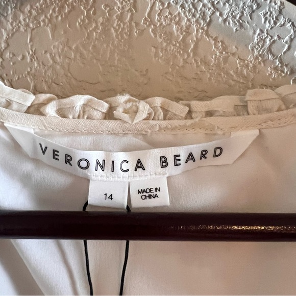 Veronica Beard Mahita Silk Blend Ruffle Dress Size 14 NWT - Picture 8 of 16